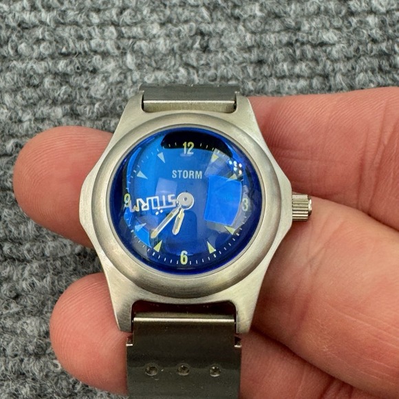 Storm Accessories - Storm Watch Lazer Bubble Lady Iridescent Glass Stainless Steel UNTESTED